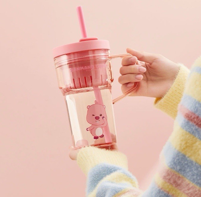 🩷 NEW VIRAL SOLD OUT PINK MINISO X ZANMANG LOOPY TUMBLER CUP (INFUSER BASKET)