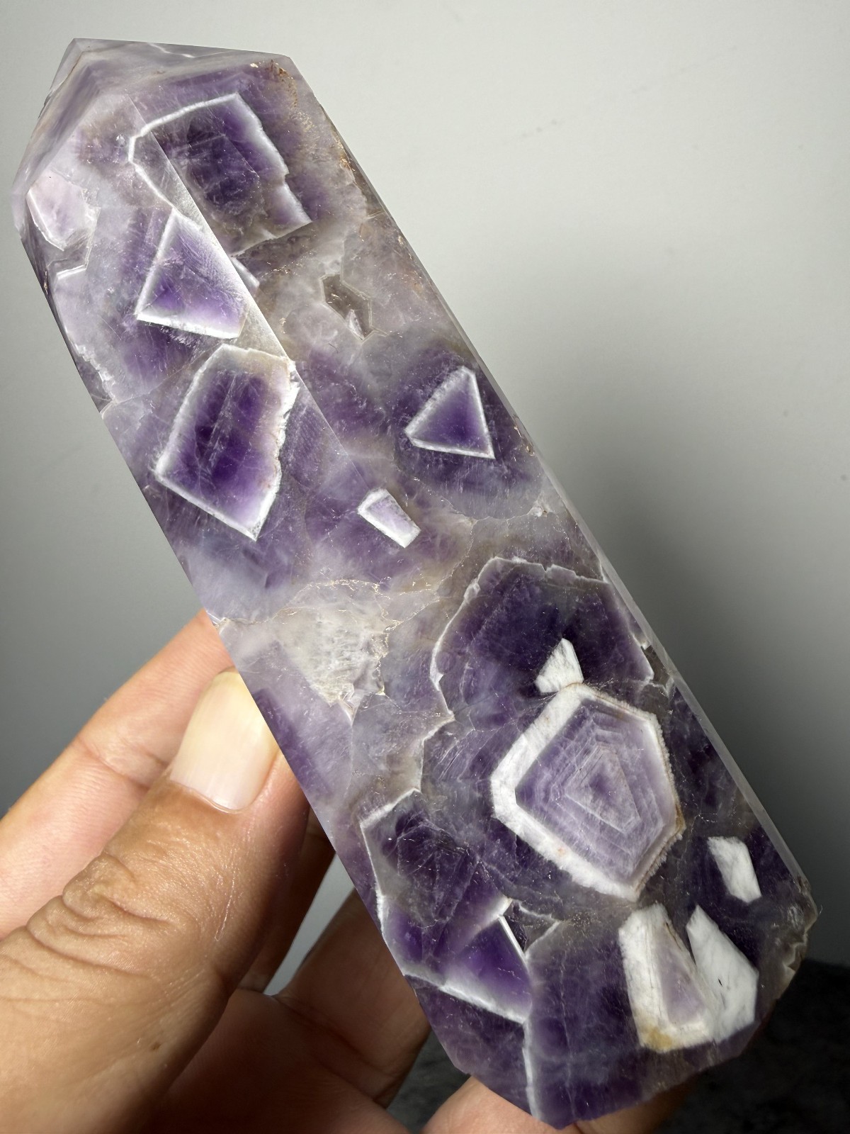 1.25LB Natural Dream Amethyst Crystal Obelisk Magic Wand Reiki Healing L66