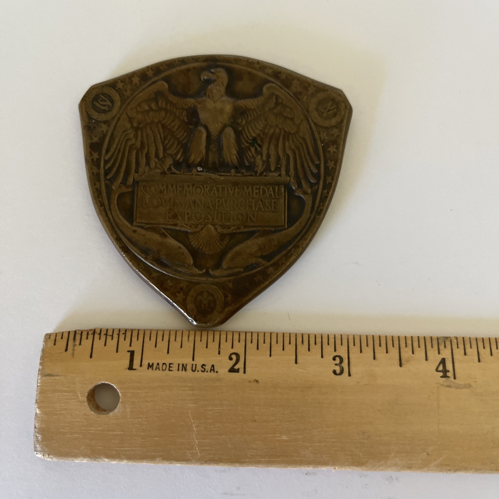 1904 Louisiana Purchase Exposition Triangle Commemorative Bronze Medal