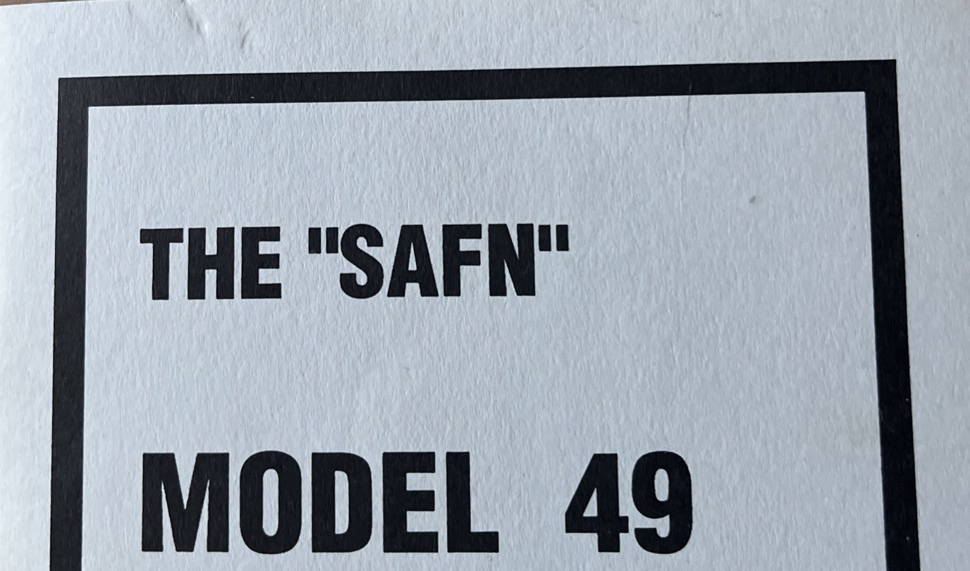 COLLECTIBLE MANUAL FOR SAFN MODEL 49 EXCELLENT CONDITION