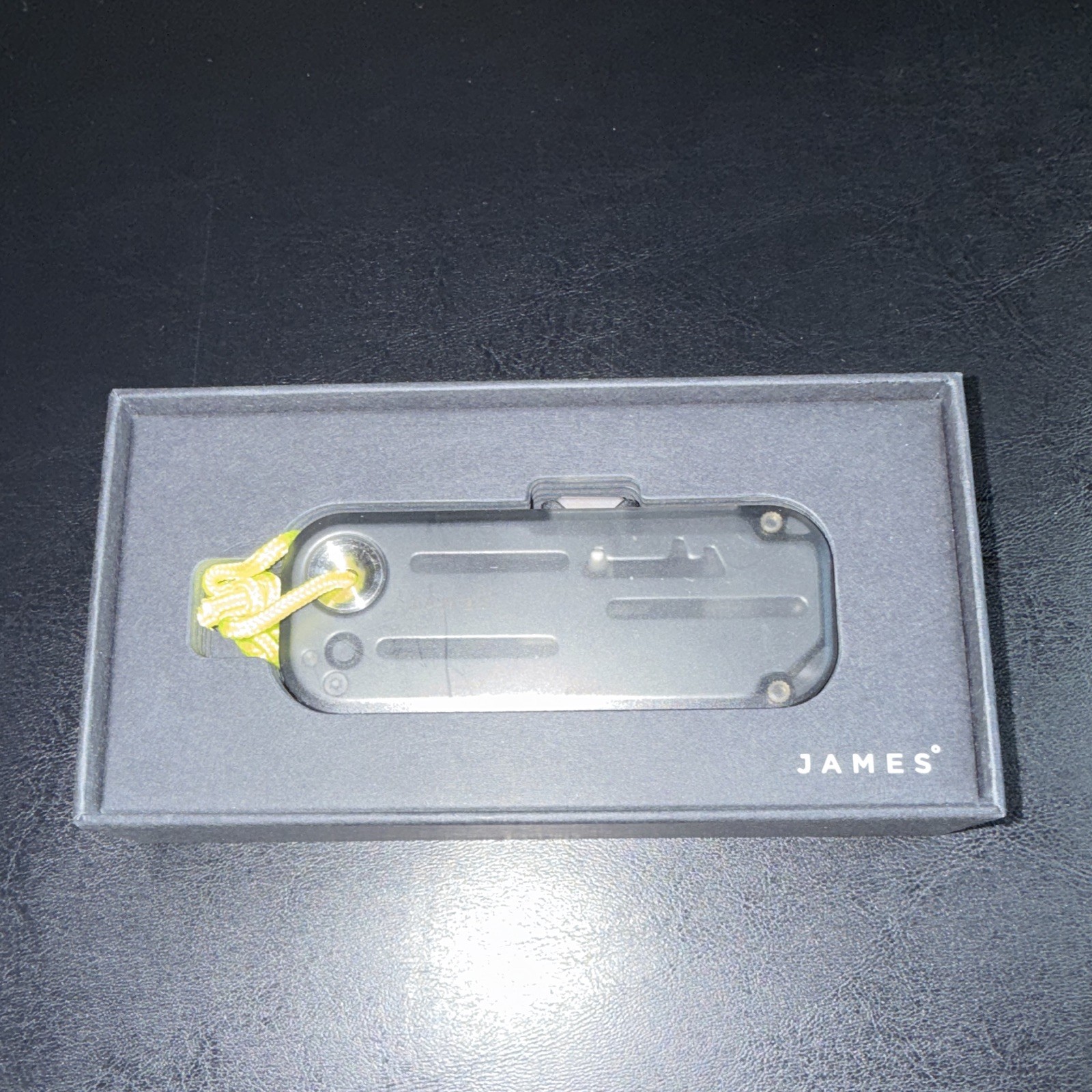 The James Brand The Palmer Clear Utility Knife – Charcoal / Electric Green - New