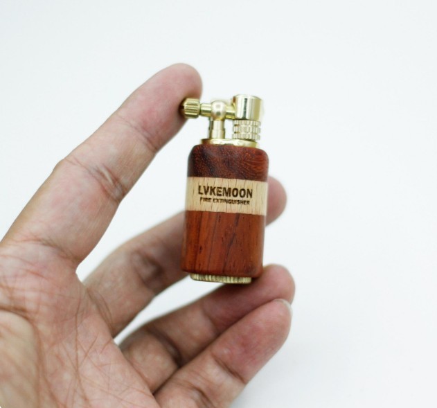 Handcrafted Wooden Lighter Fire Extinguisher Shape, Unique Holiday Gift For Him