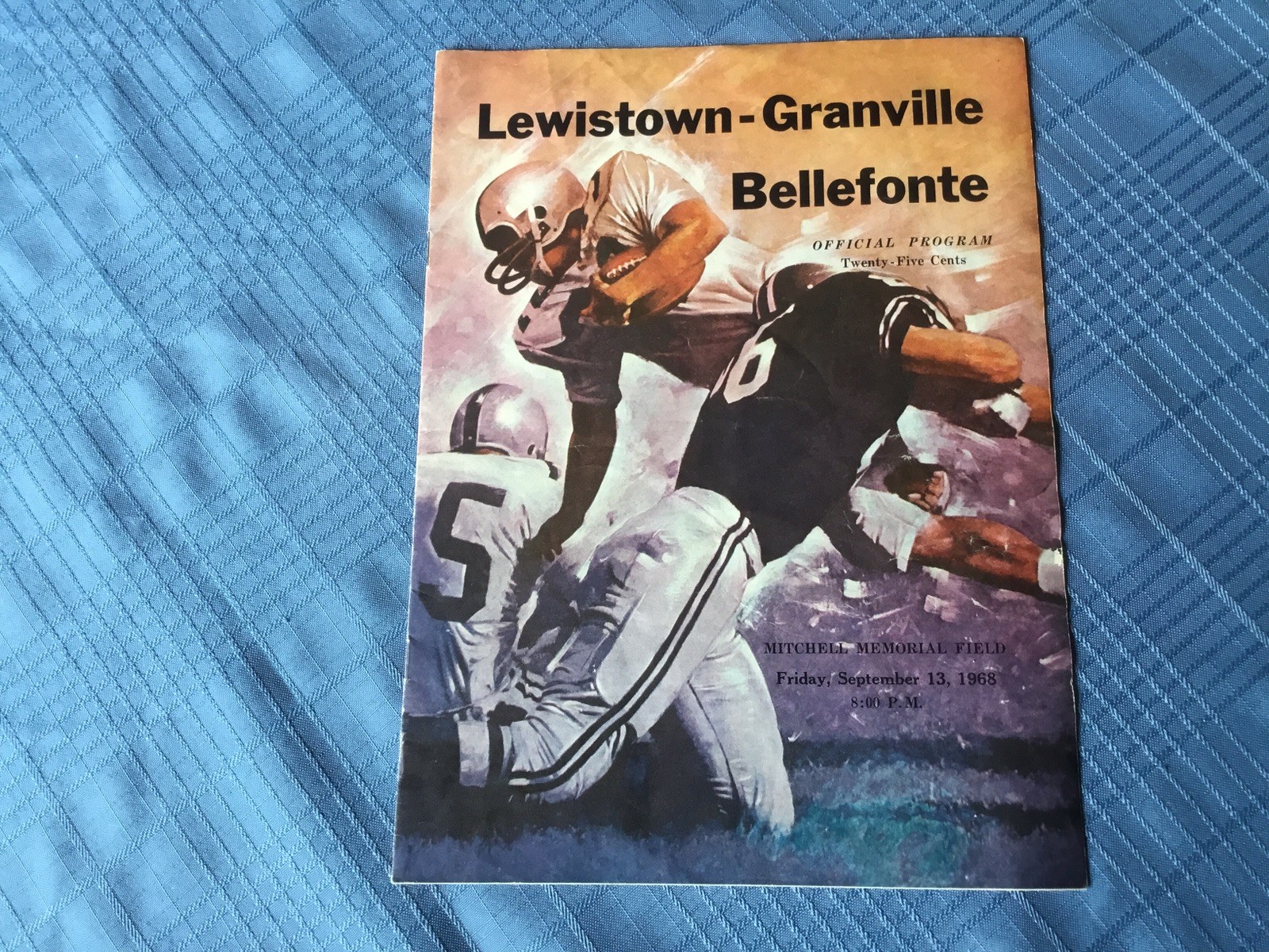 Sept . 13, 1968 Lewistown-Granville vs Bellefonte H. S. Football Program PA