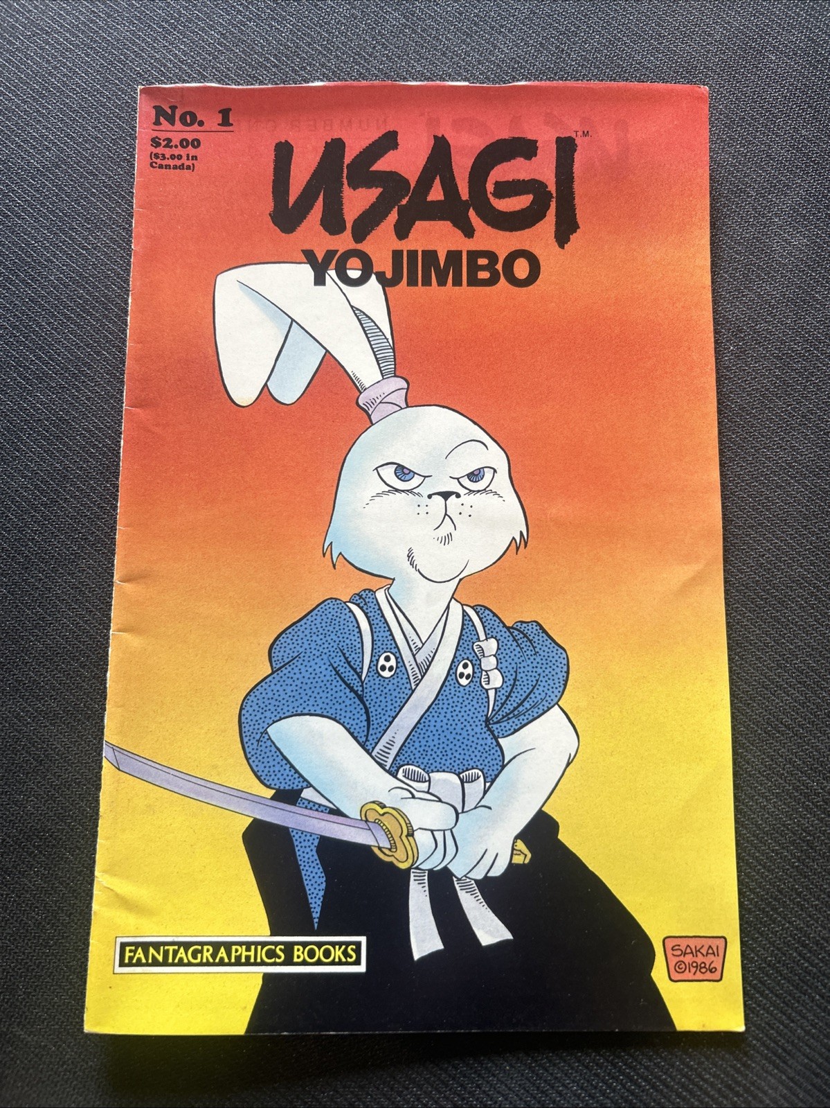 1986 USAGI YOJIMBO NO. 1 #1 FANTAGRAPHICS BOOKS STAN SAKAI FIRST 1ST PRINTING