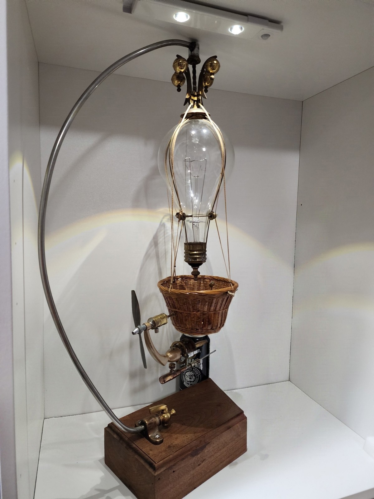 Steampunk Inspired Handcrafted Hot Air Balloon Sculpture(not a Lamp