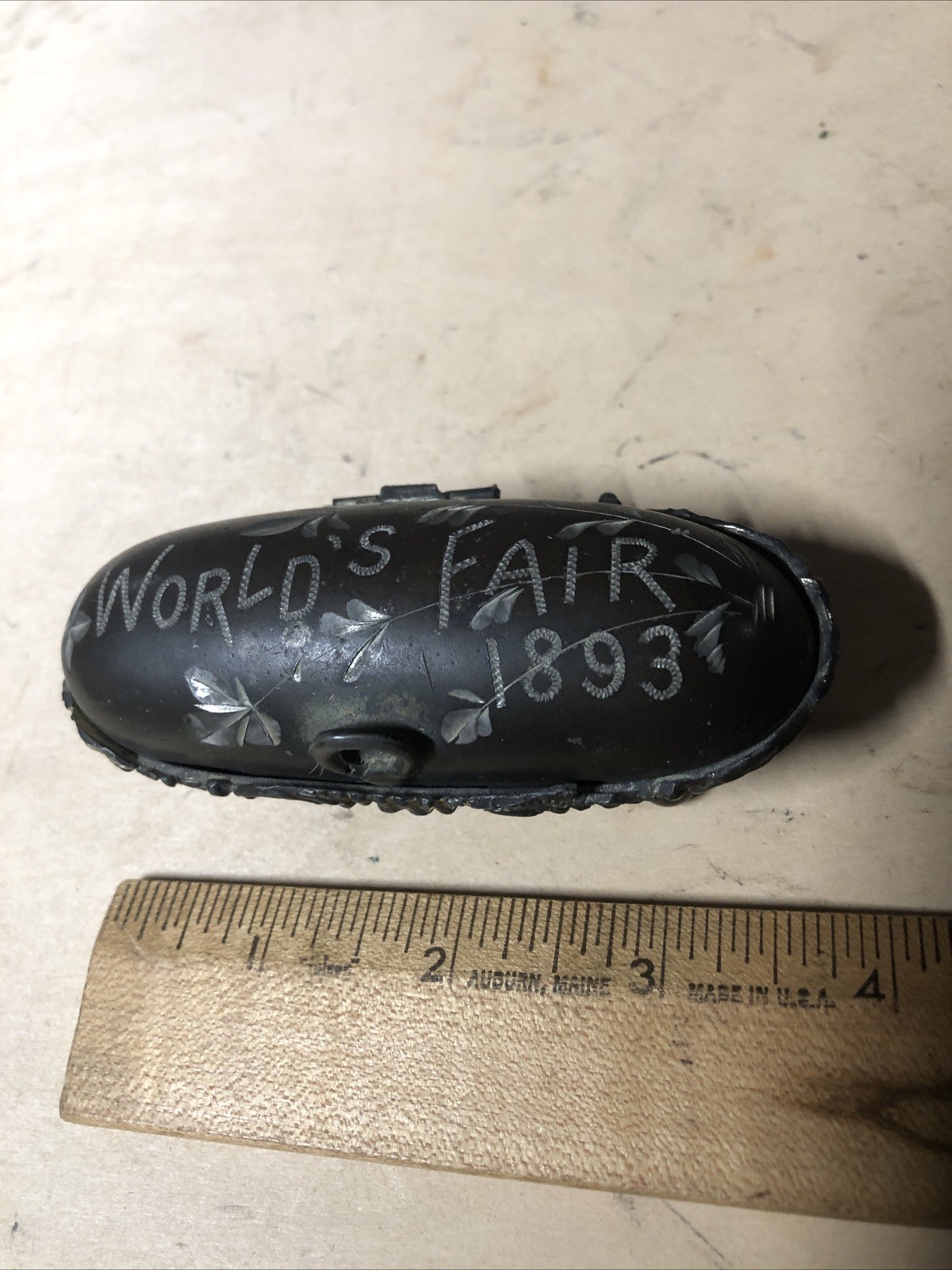 Rate Antique Vintage 1893 World's Fair Trinket Box Souvenir Chicago Exposition
