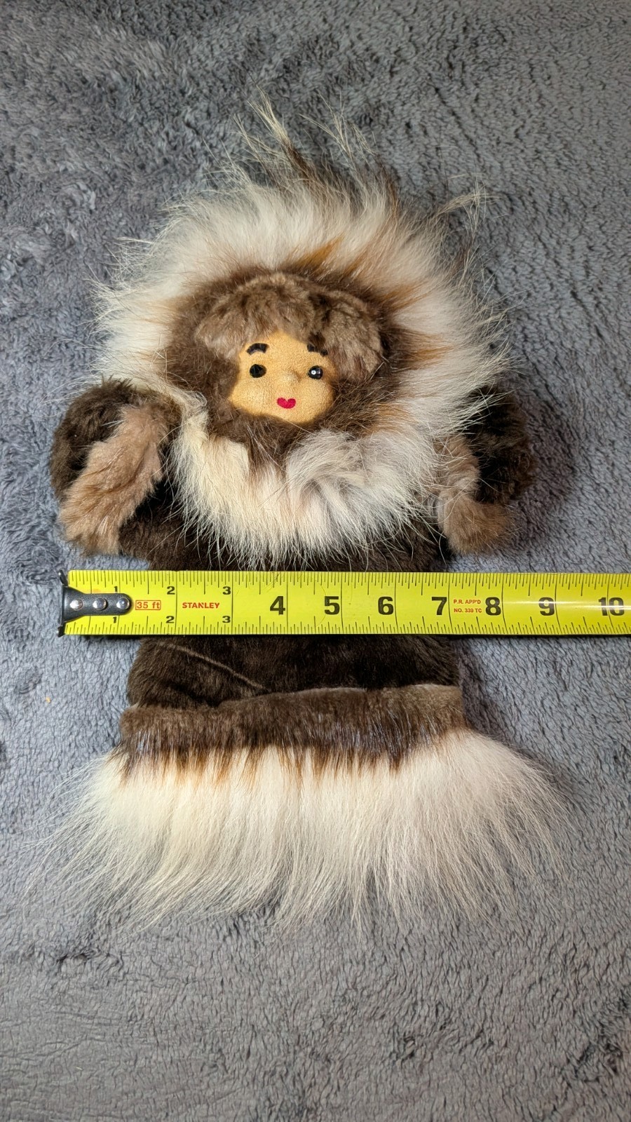 Vintage Alaska Raw Fur Co Eskimo Inuit Fur Hand Puppet Fairbanks Alaska Tagged