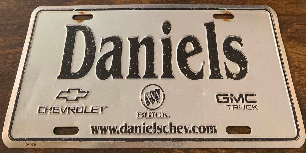 Daniels Chevrolet Buick GMC Truck Dealership Booster License Plate Swainsboro GA
