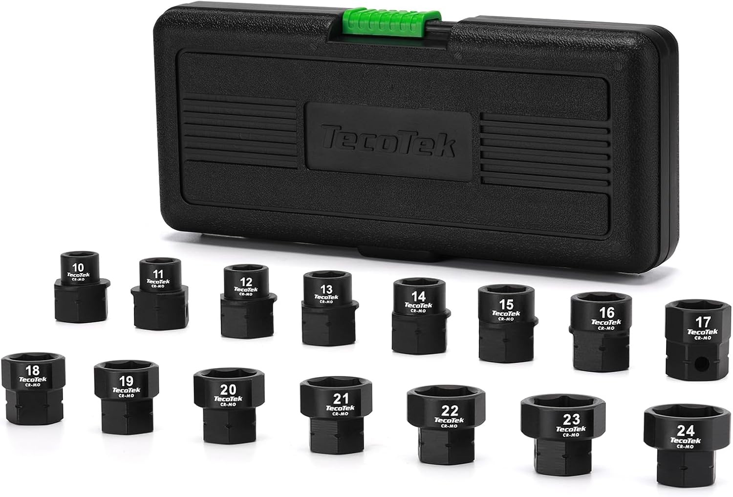 15 Pc 1/2in Drive Metric Low Profile Impact Socket Set 10-24mm Cr-Mo 15 Pc 1/2in Drive Metric Low Profile Impact Socket Set 10-24mm Cr-Mo