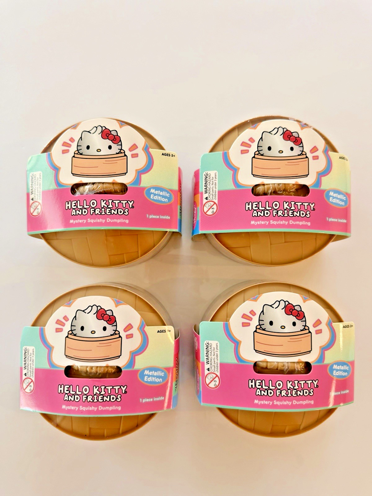 One (1) Hello Kitty and Friends Mystery Squishy Dumpling Metallic Edition UCC