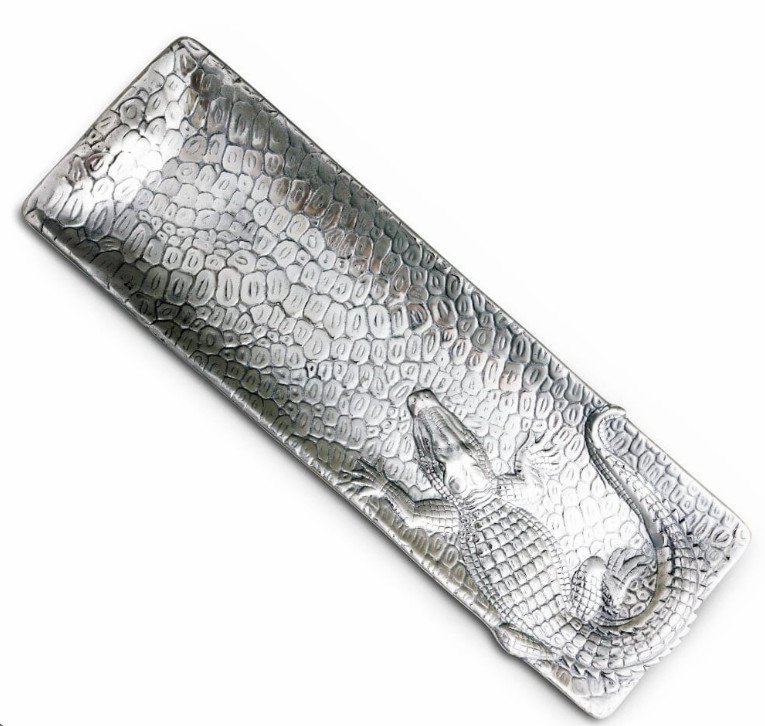 Vintage Arthur Court Alligator Aluminum Tray 2010 Vintage Arthur Court Alligator Aluminum Tray 2010