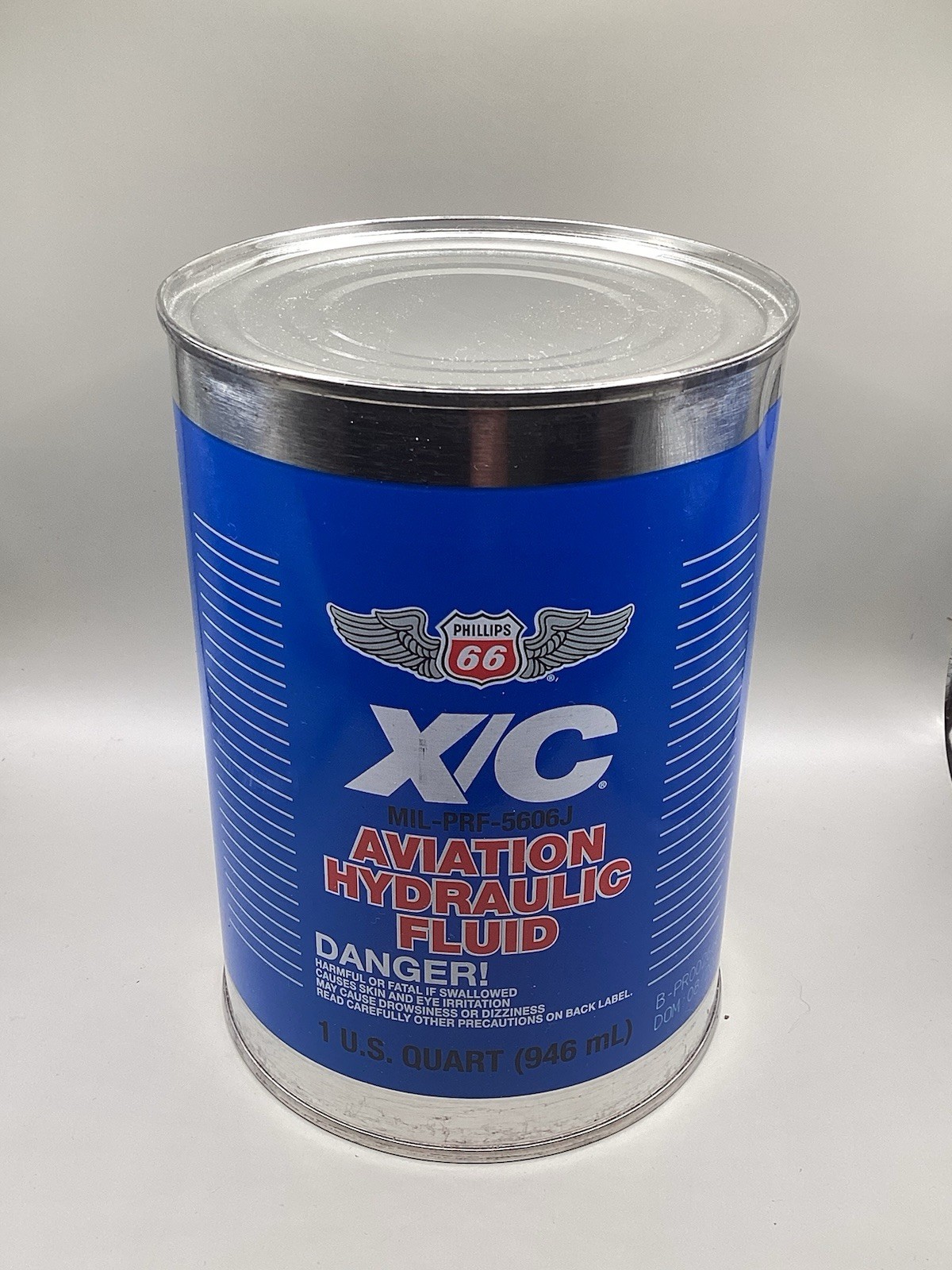 MIL-PRF-5606J PHILLIPS 66 X/C AVIATION HYDRAULIC FLUID OIL 1 QUART W/Certs MIL-PRF-5606J PHILLIPS 66 X/C AVIATION HYDRAULIC FLUID OIL 1 QUART W/Certs