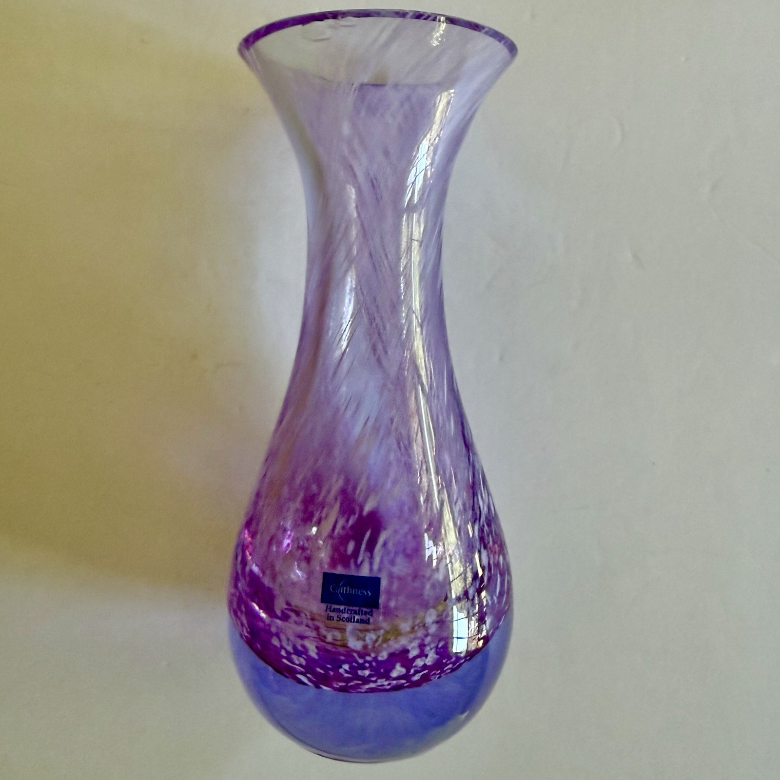 Gorgeous Heavy Purple Vase/Caithness Glass/6
