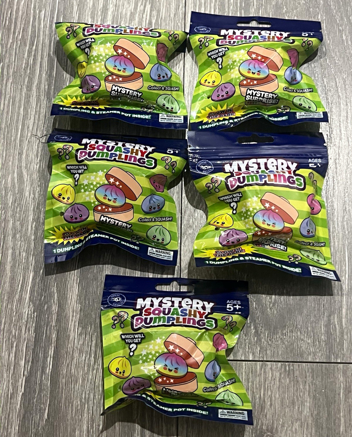 Mystery Mystery Squashy Dumplings Blind Pack Blind Bag (Ages 5+) 5 pices