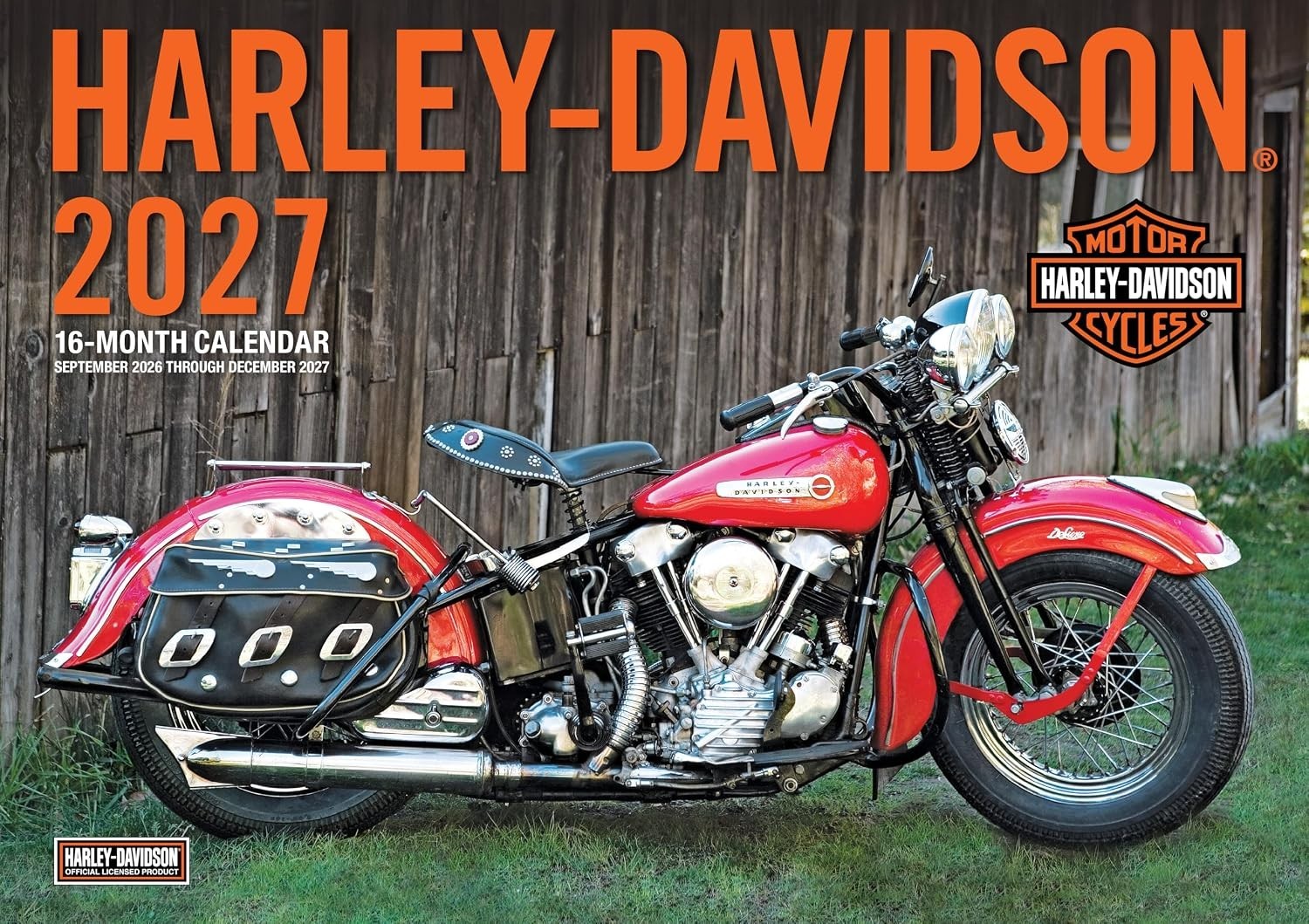 🔥 2027 Harley-Davidson Motorcycle 🔥 Wall Calendar 16Month Calendar Sept 2026