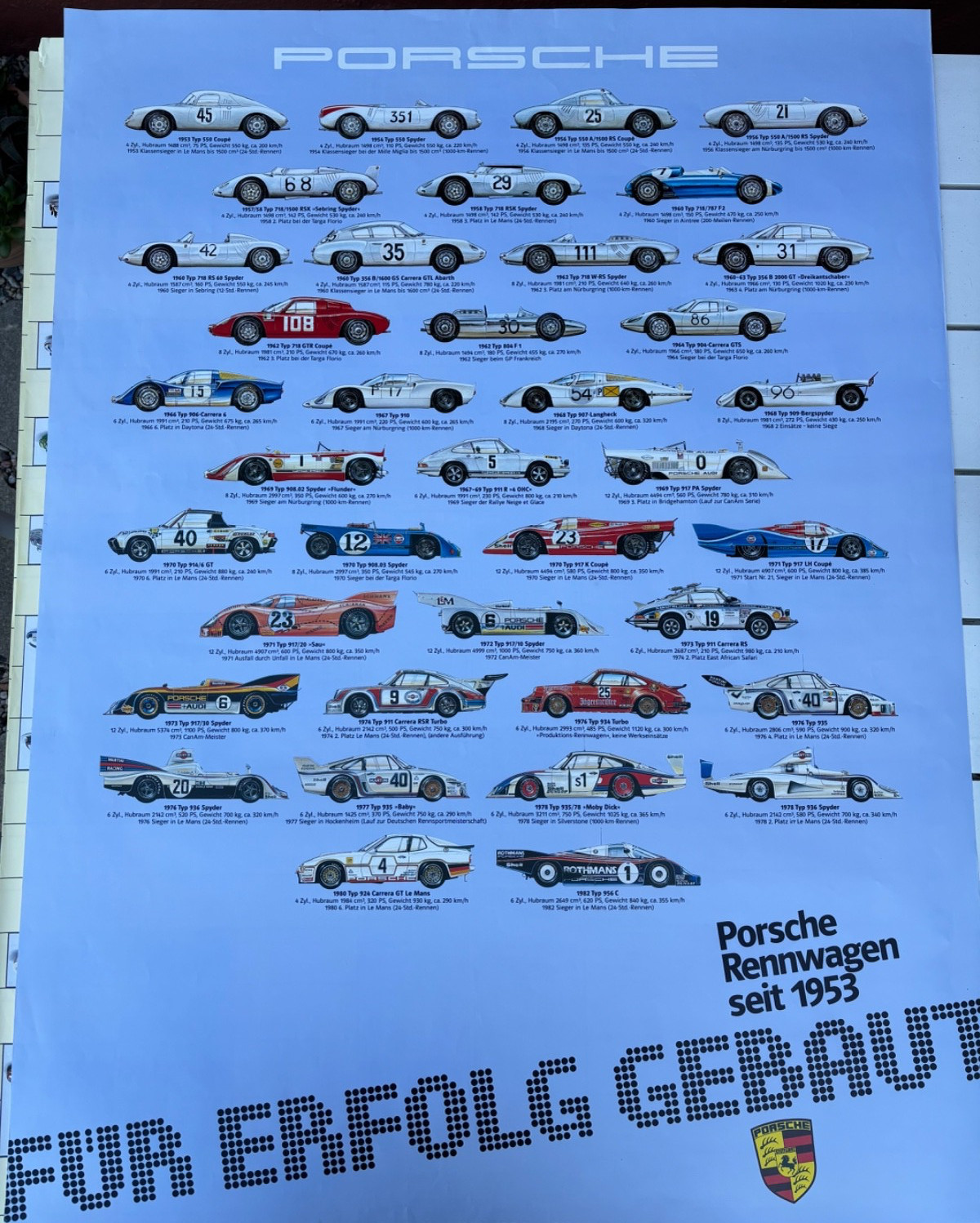 PORSCHE FACTORY POSTER LOT 0F 2