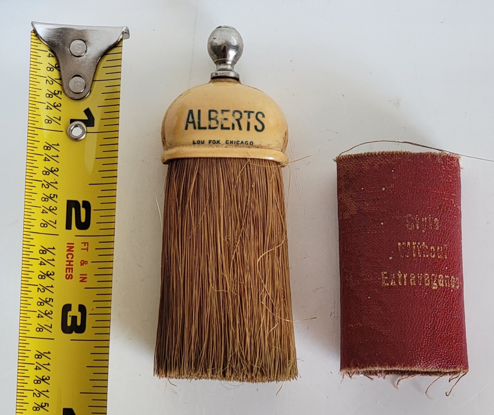 Vintage Advertising Celluloid Grooming Brush ALBERTS Ladies Store Albert Lea MN