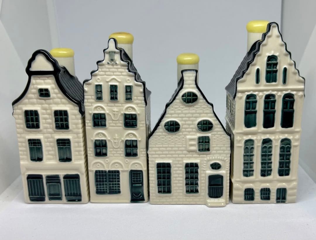 KLM Royal Dutch Airlines  Miniature House No. 30, 32, 39, 52 Empty Bottle