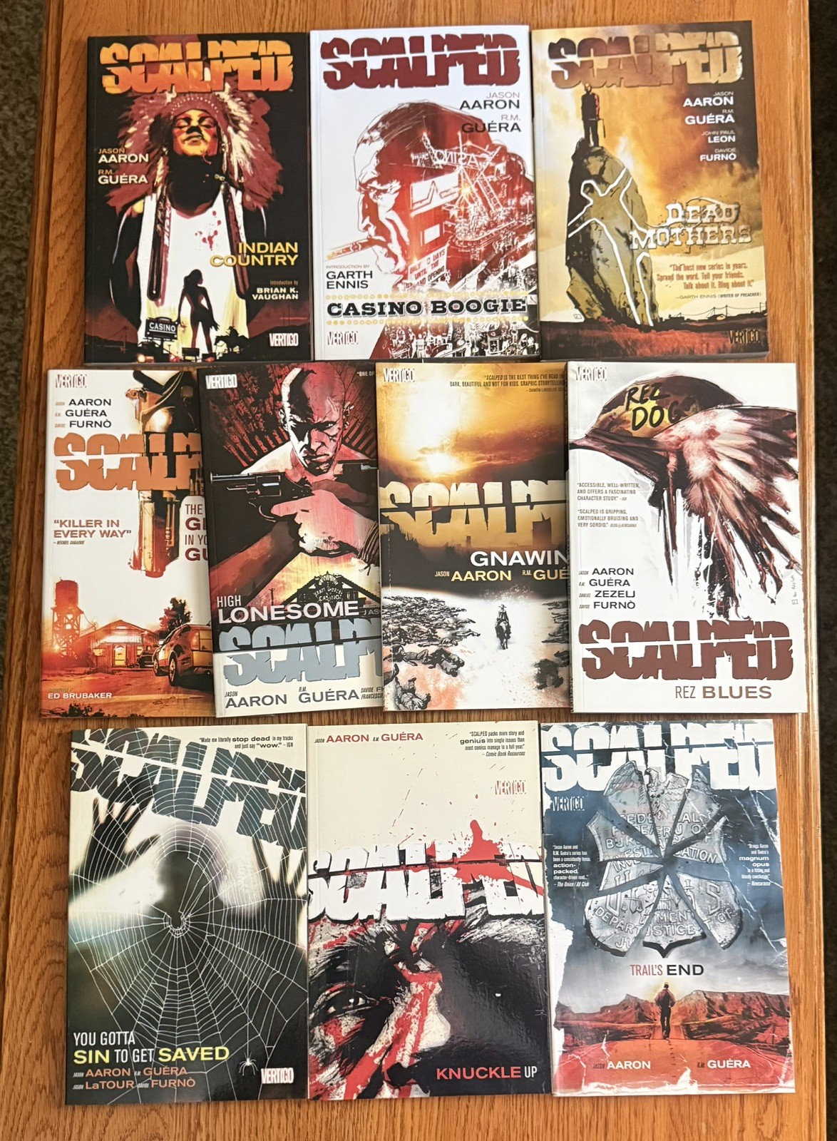 Vertigo SCALPED TPB Vol. 1-10 Complete Set Brand New Jason Aaron - R.M. Guera