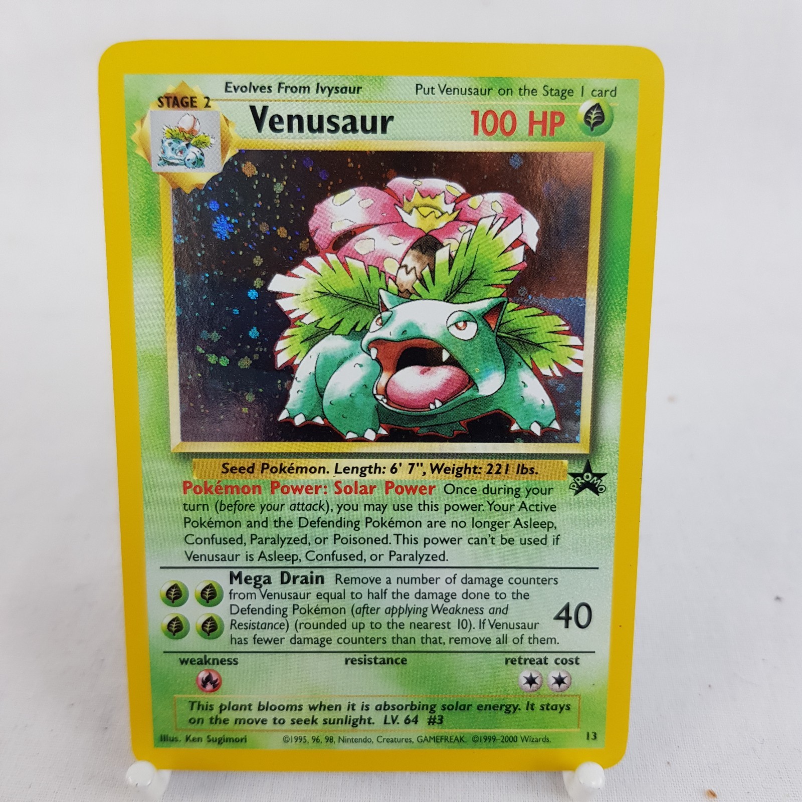 Pokemon TCG Venusaur Base Set 3 13 Black Star Promo Holo