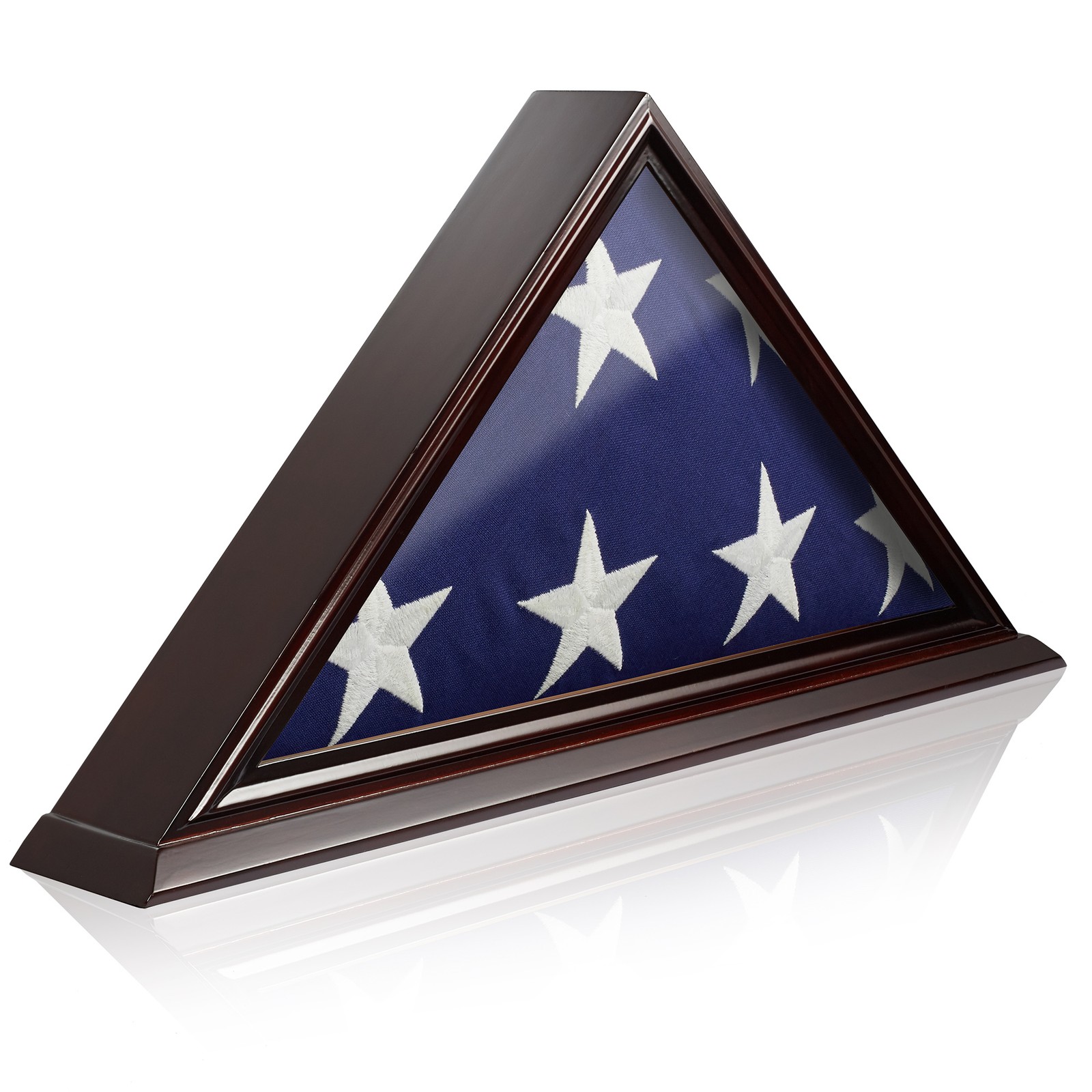 Memorial Flag Display Case for Burial Funeral 5' X 9' Folded, Solid Wood Memorial Flag Display Case for Burial Funeral 5' X 9' Folded, Solid Wood