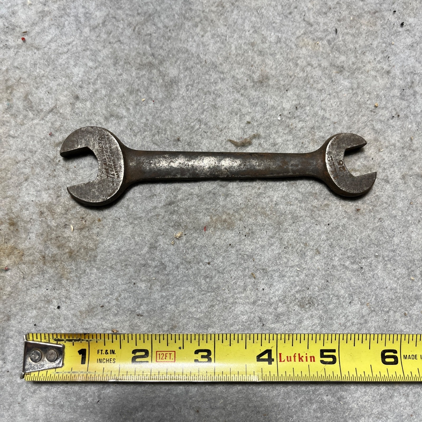 Vintage Billings & Spencer No. 1112 Open End Wrench 3/8\'\' & 5/16\'\' Nut - USA