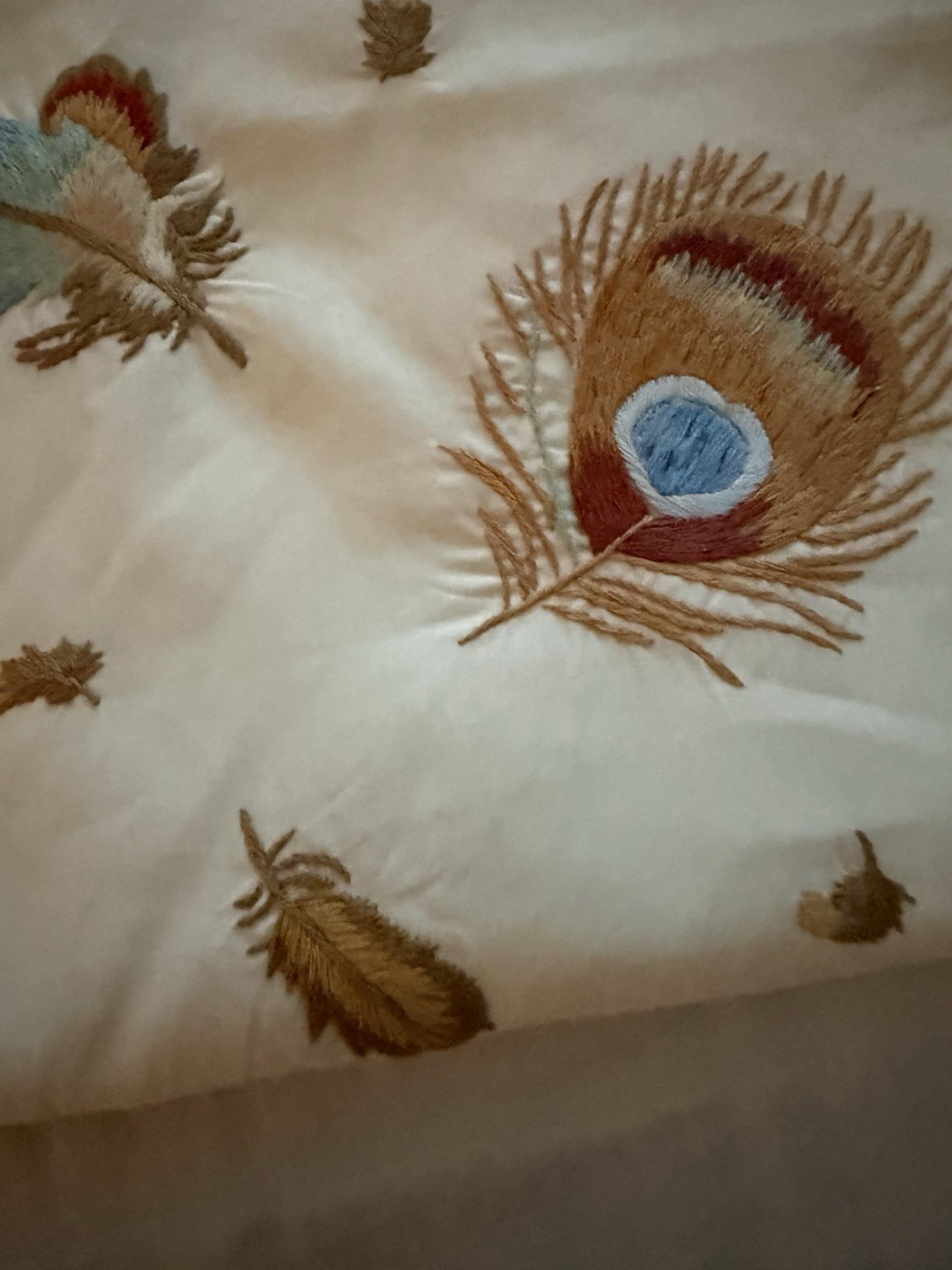 Sferra Queen Flat Hand Embroidered Sheet Vintage Unused Made In Italy