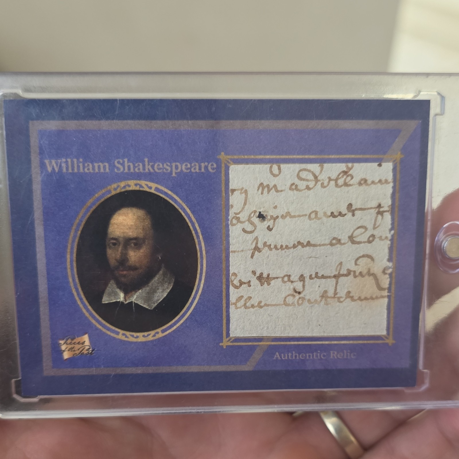 2025 Pieces of the Past William Shakespeare Authentic Relic Non-Sport Card #170
