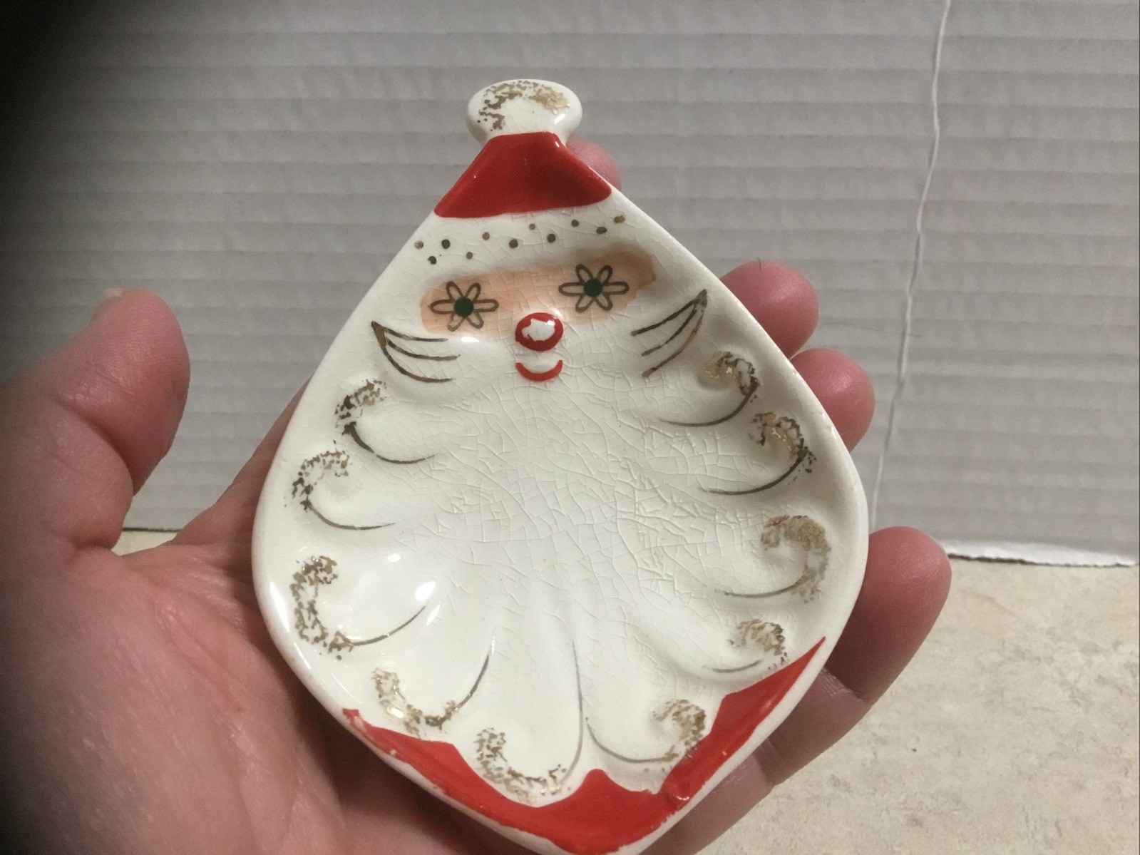 Holt Howard Starry Eyed Santa Nut Dish 1959 Rare Christmas Retro HTF