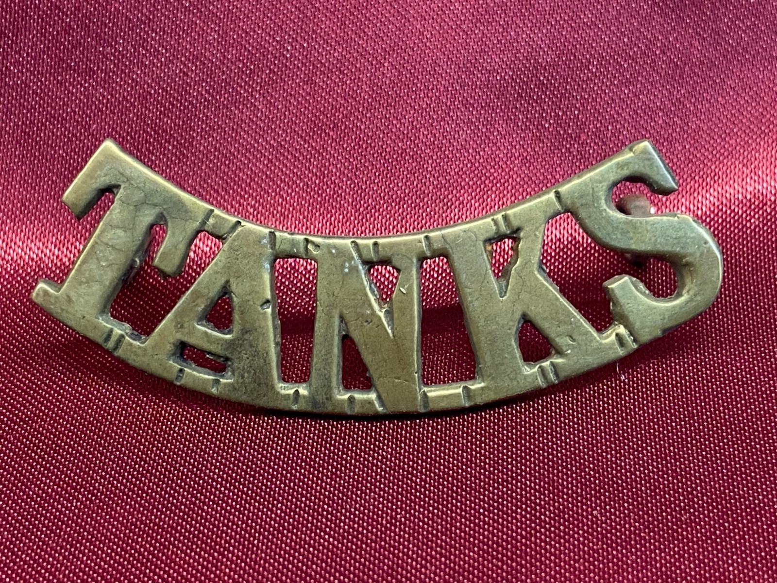WW1 Tank Corps 1916-20 Tanks GM Shoulder title w/lugs