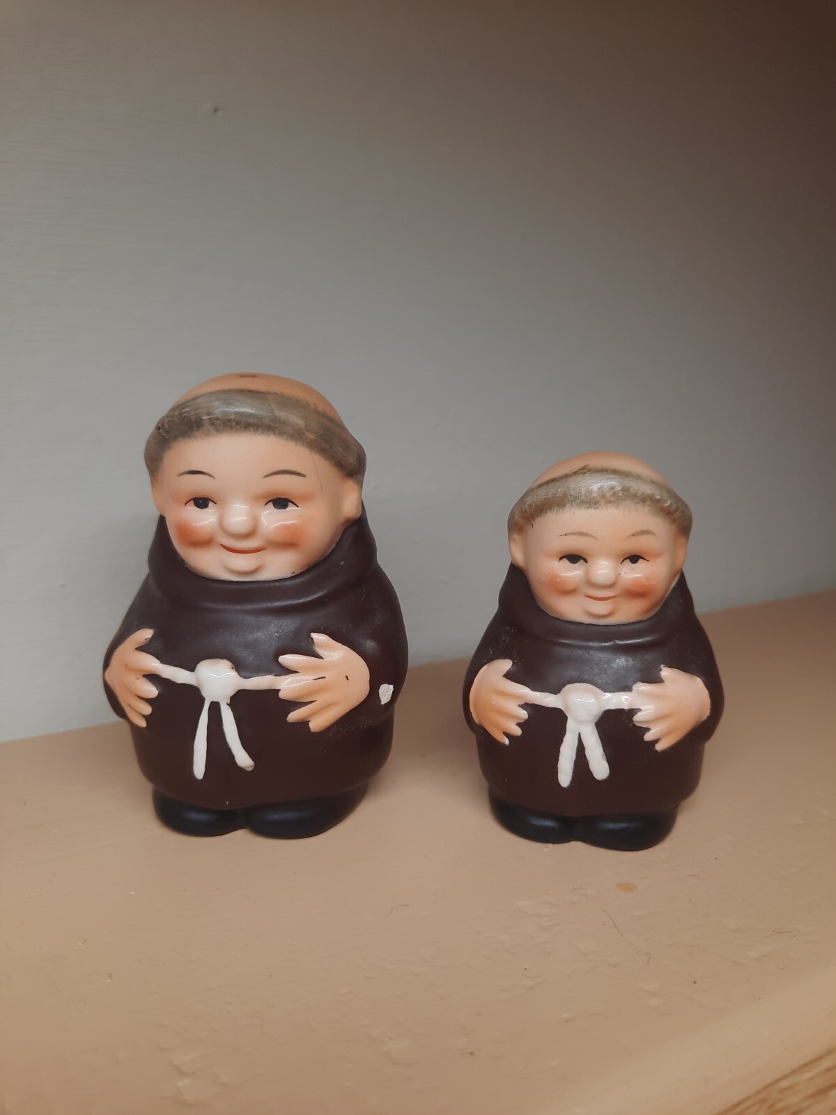 VTG Salt & Pepper Shakers-Goebel Monk Friar Tuck W Germany- Look👀