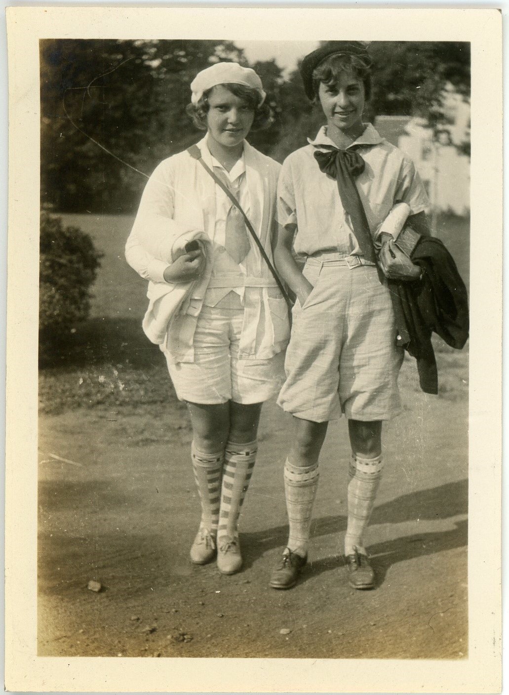 1928 Photo Ohio University Athens Women Kulberg & Fosselius Shorts Knee Socks