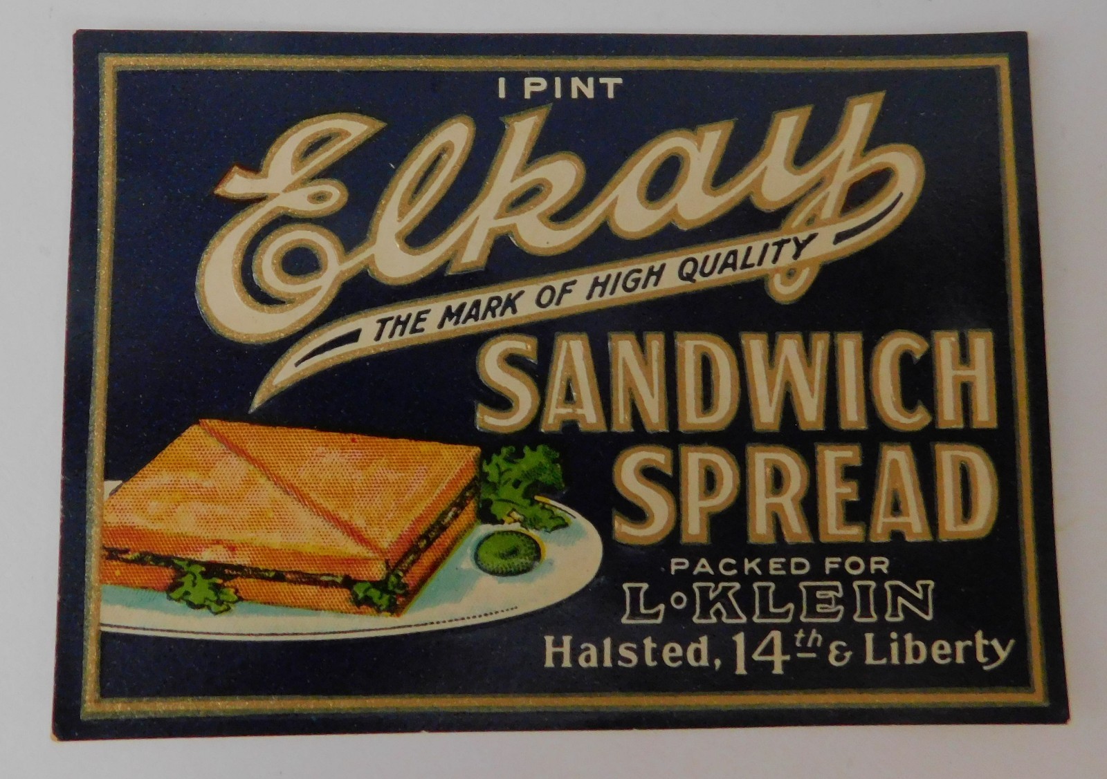 50 Vintage Elkay Sandwich Spread Jar Labels 50 Vintage Elkay Sandwich Spread Jar Labels