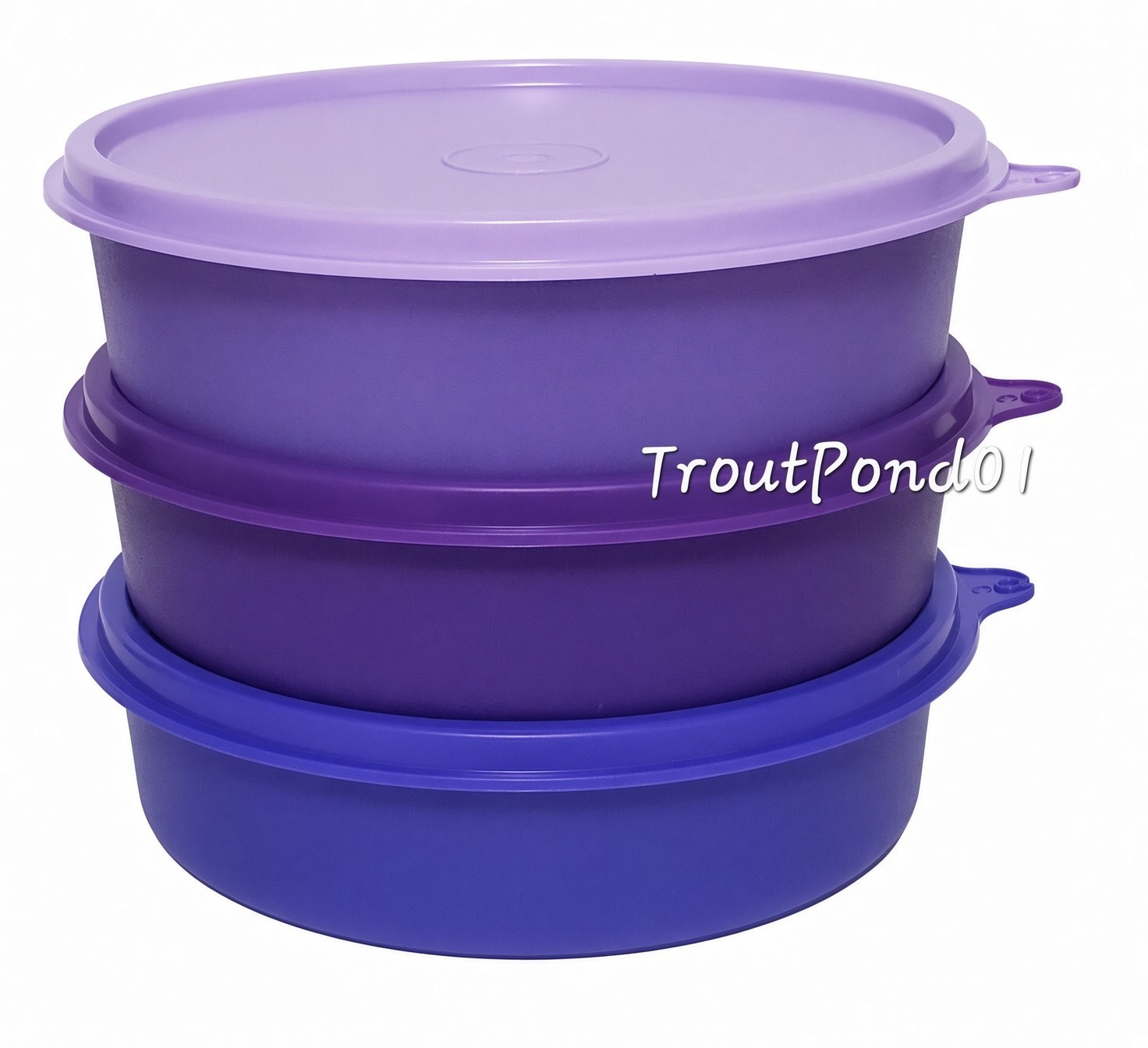 TUPPERWARE Big Wonders Bowls 2 c Cereal Leftovers Lilac Lupine Purple Bowl Set 3