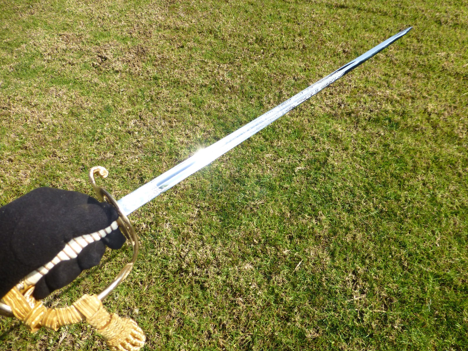 Vintage Hilborn Hamburger Sword US Navy With Scabbard Made In Germany