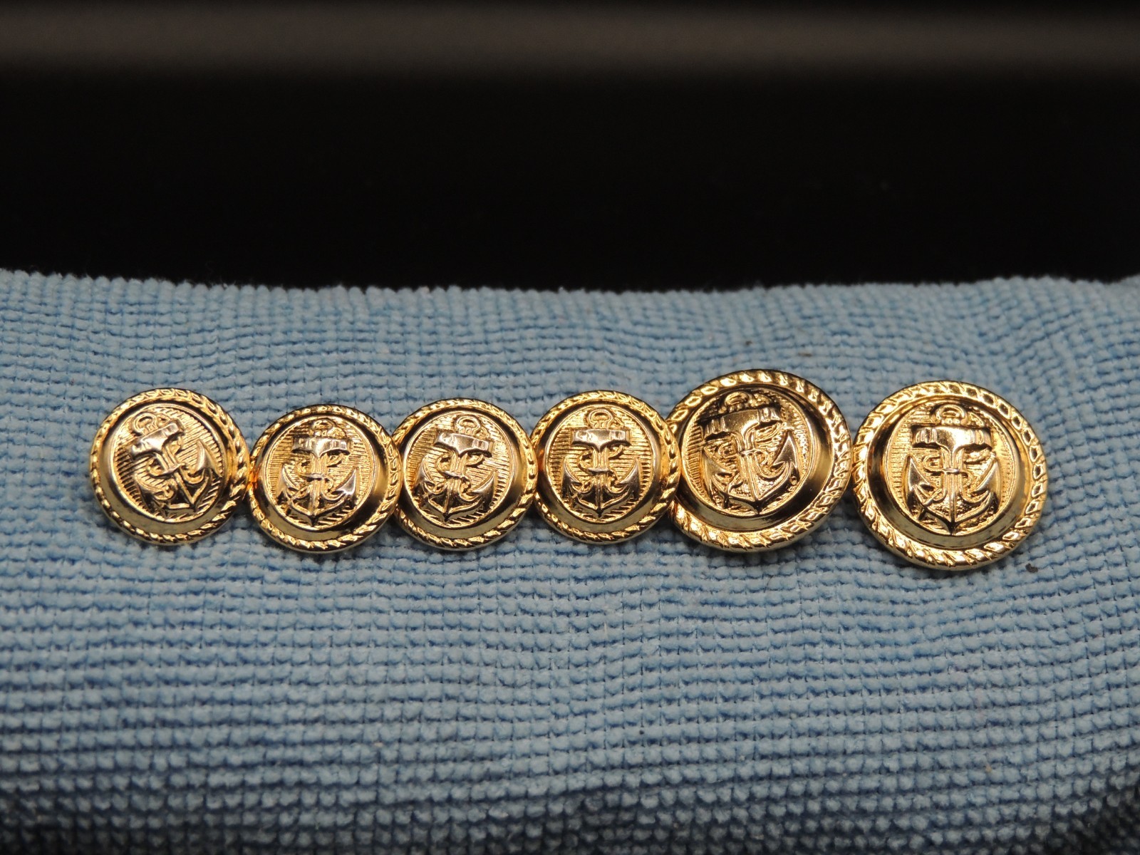 Vintage Gold Tone Anchor Buttons