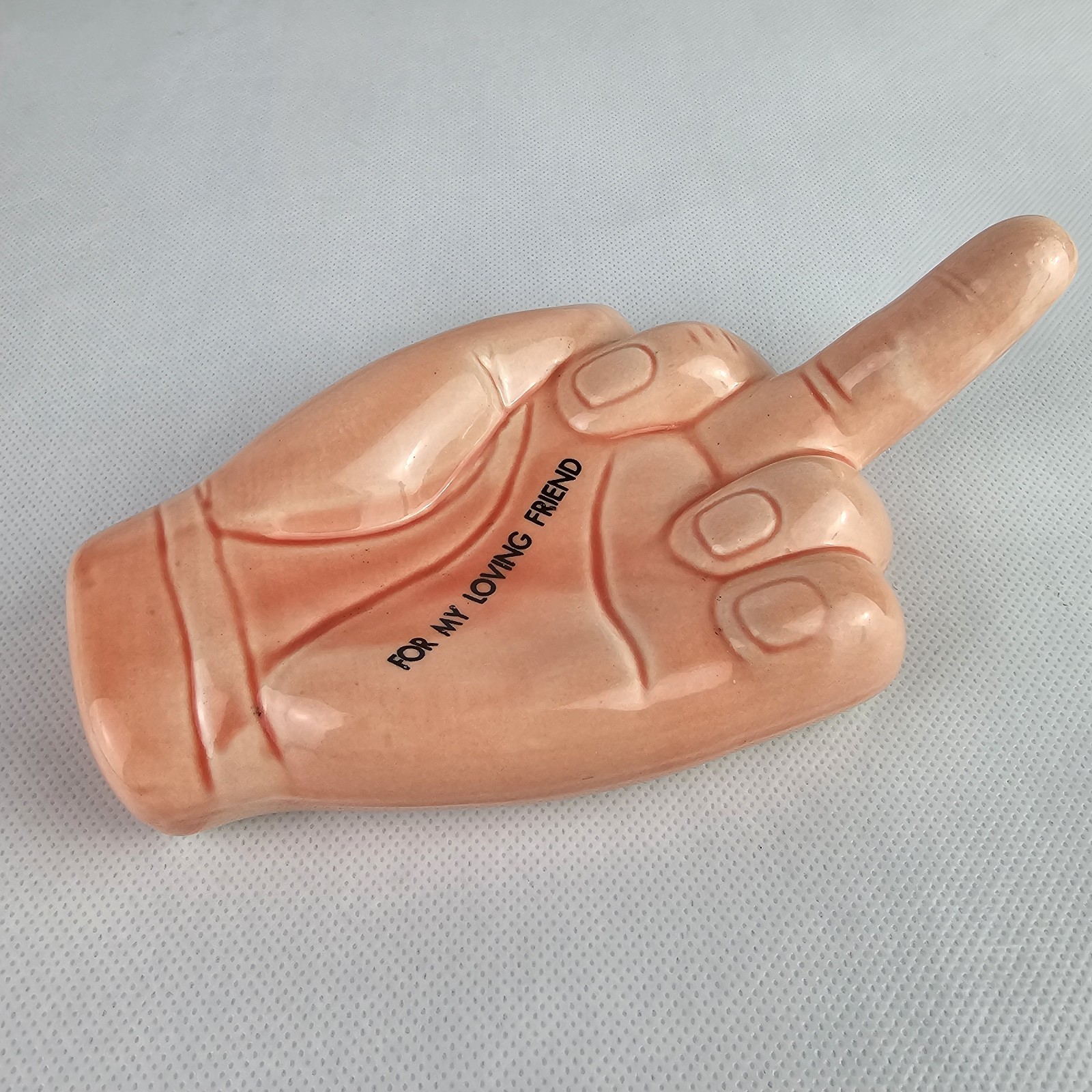 VTG Glad Hand Retro Middle Finger Ceramic Cigar Smoking Ashtray Flippin The Bird VTG Glad Hand Retro Middle Finger Ceramic Cigar Smoking Ashtray Flippin The Bird