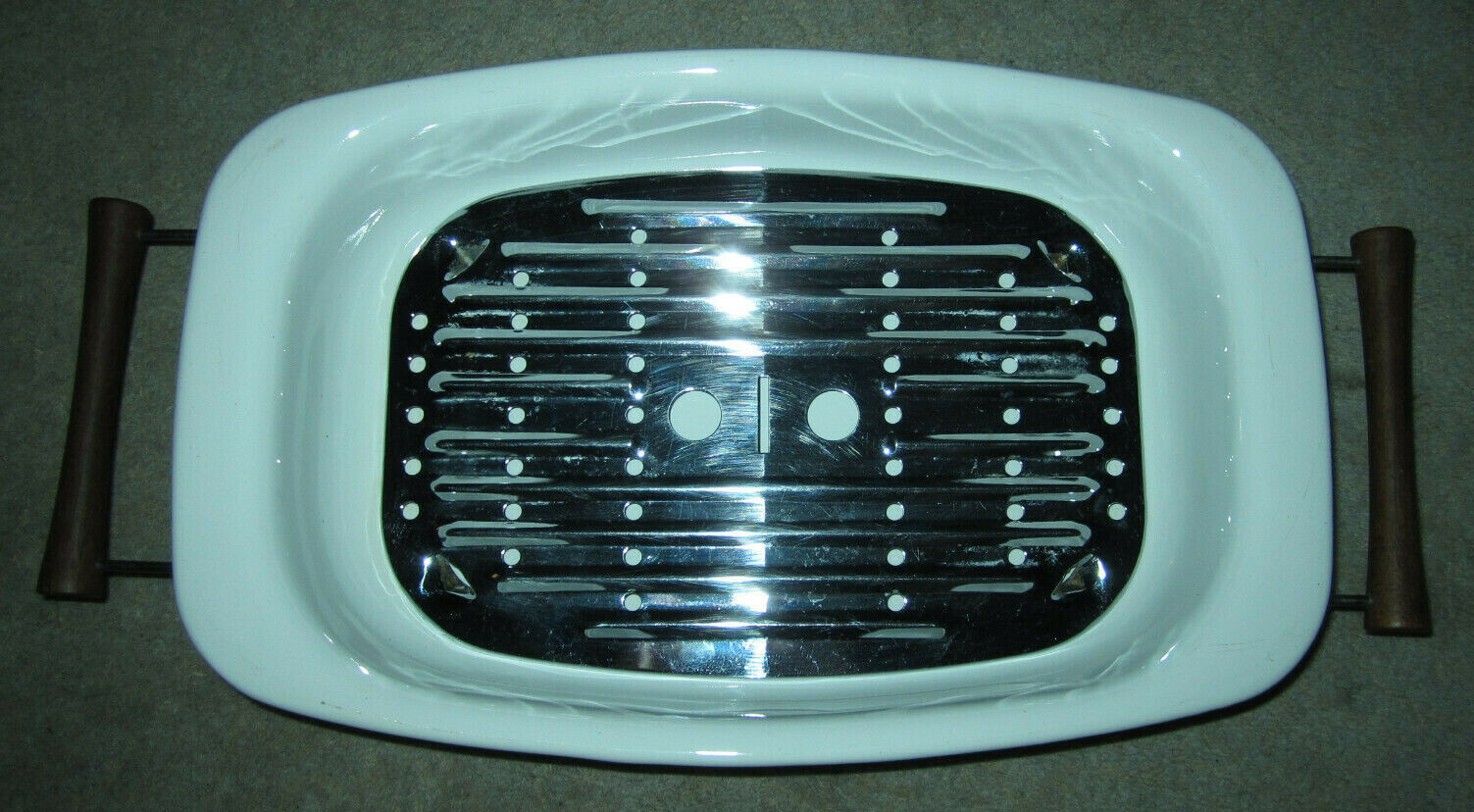 Vtg Corning Ware Blue Cornflower P-21, Roaster / lg baking dish w liner & stand Vtg Corning Ware Blue Cornflower P-21, Roaster / lg baking dish w liner & stand
