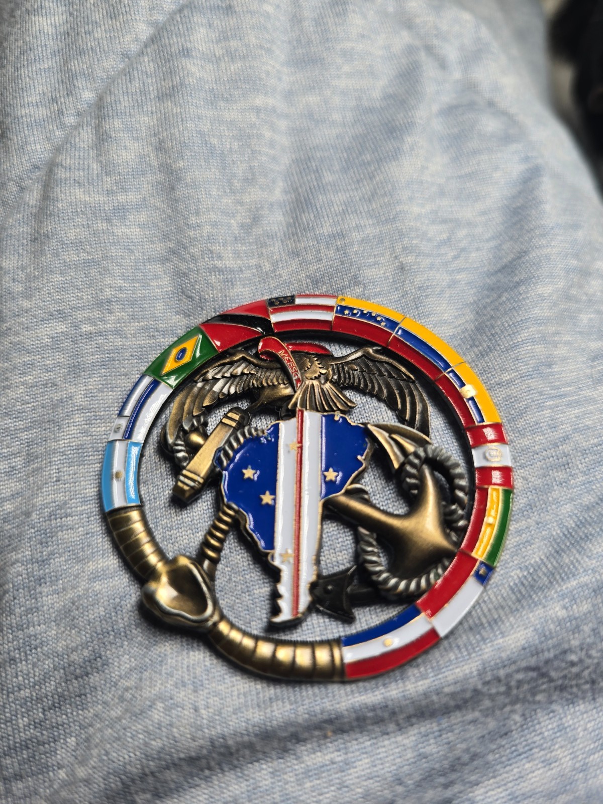 Marine Security Guard MSG Region 4 Flags South America Challenge Coin USMC 2016 Marine Security Guard MSG Region 4 Flags South America Challenge Coin USMC 2016