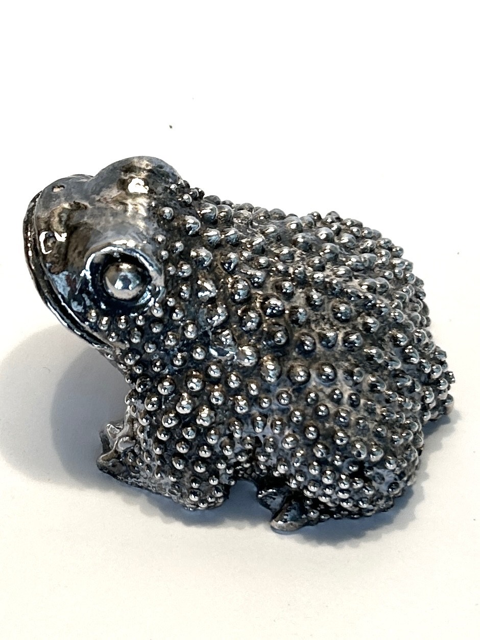 VINTAGE STERLING 7.25 Oz WEIGHTED FROG / TOAD FIGURINE FROM ISRAEL RARE VINTAGE STERLING 7.25 Oz WEIGHTED FROG / TOAD FIGURINE FROM ISRAEL RARE