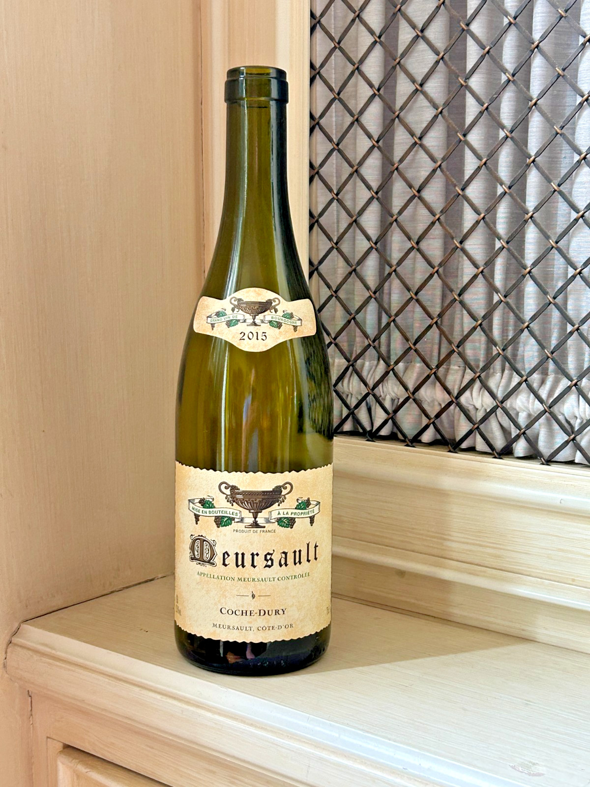 Coche-Dury Meursault 2015 EMPTY BOTTLE Burgundy France Original Label