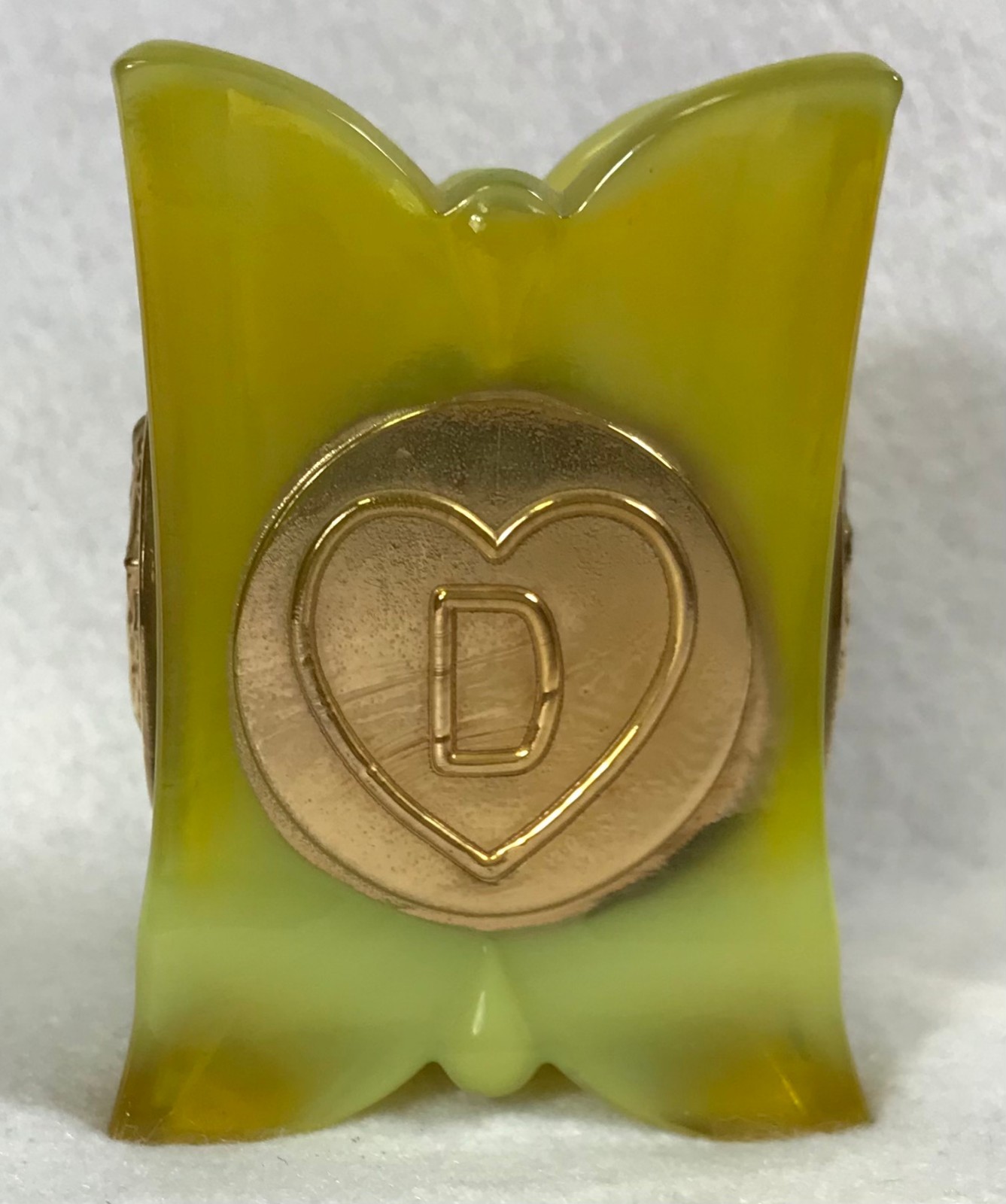 Vintage Degenhart, Joe St. Clair Toothpick Holder, Lemon Cadmium Glass TPK-498 Vintage Degenhart, Joe St. Clair Toothpick Holder, Lemon Cadmium Glass TPK-498