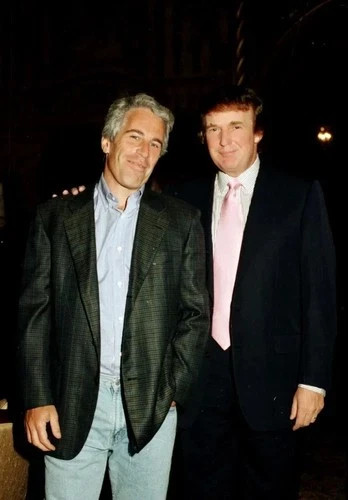 Republican President Donald Trump & Jeffrey Epstein Social Fridge Magnet 2x3