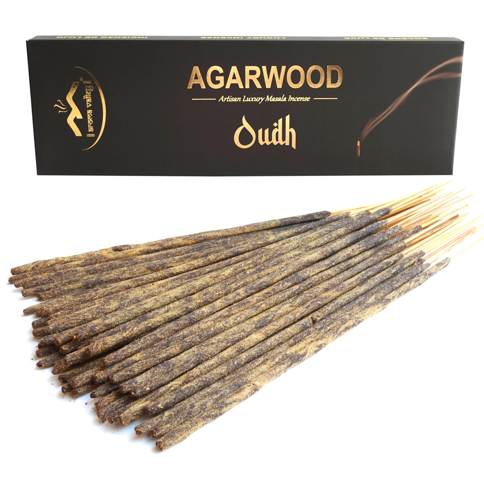 Oud Agarwood Incense Sticks - Artisan Luxury Masala Extra-Thick,