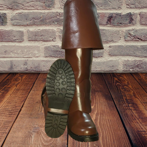 18th Century Cuff Top Revolutionary War Boot Us MUSKETEER BOOT Size 5 to 15