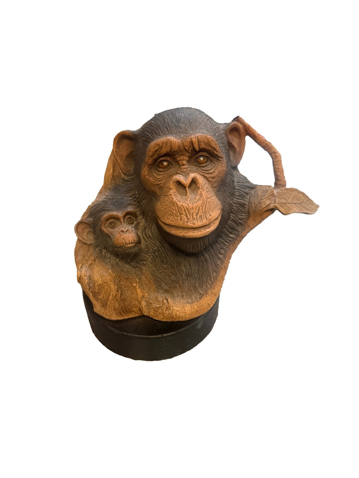 Vintage 1991 Chimpanzee & Baby Sculpture Limited Edition 452/2000 Vintage 1991 Chimpanzee & Baby Sculpture Limited Edition 452/2000