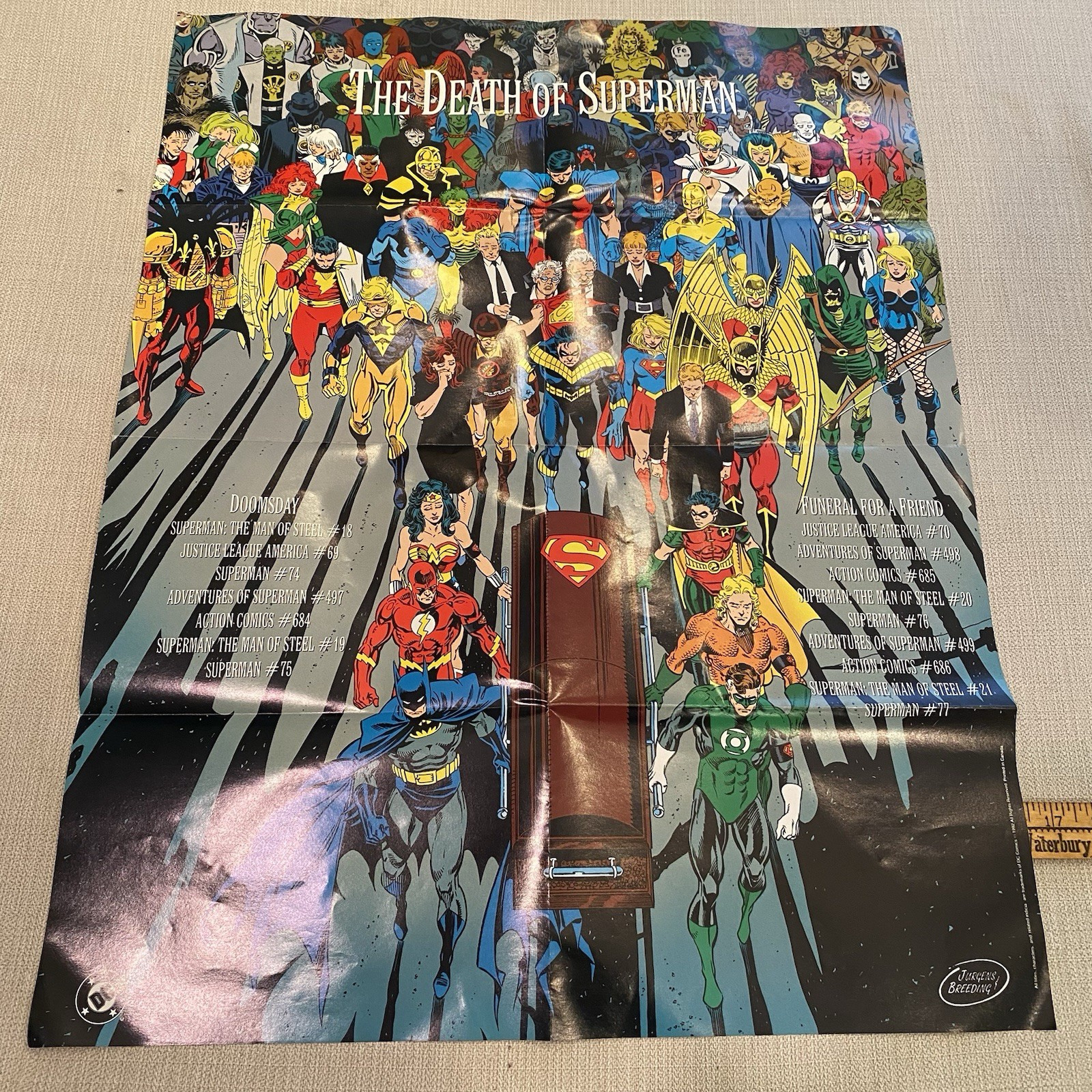 1992 Death of Superman THE FUNERAL \