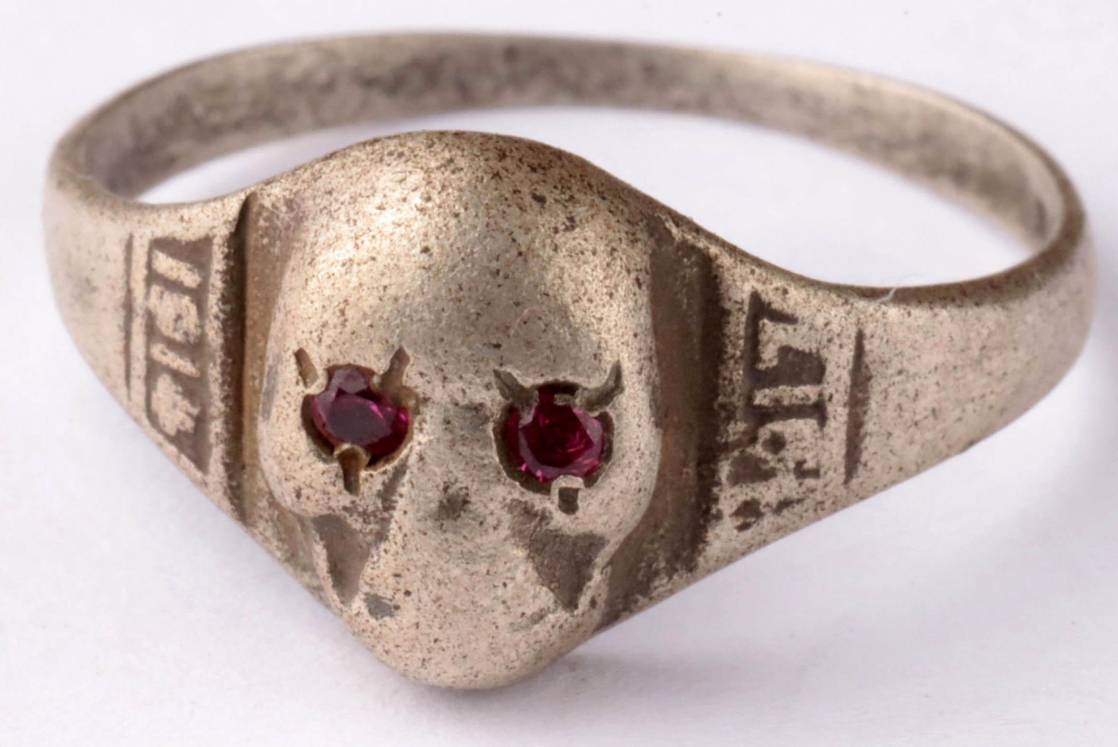 1917 Ring 835 Silver WW1 Skull WWI Gothic 1914 Cosplay gift Goth Horror Death