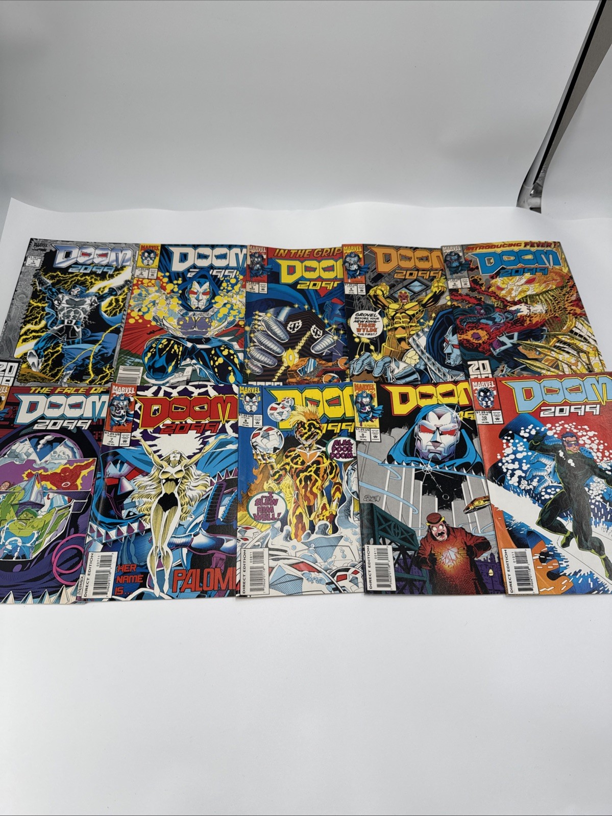 DOOM 2099 #1 2 3 4 5 6 7 8 9 10 - RUN OF ten Ships Fast Marvel Comic lot