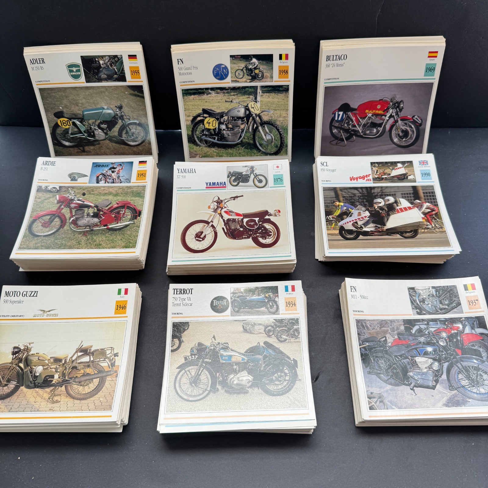 Edito-Service Classic Motorcycles Cards of Knowledge 863 Cards Near Mint Atlas